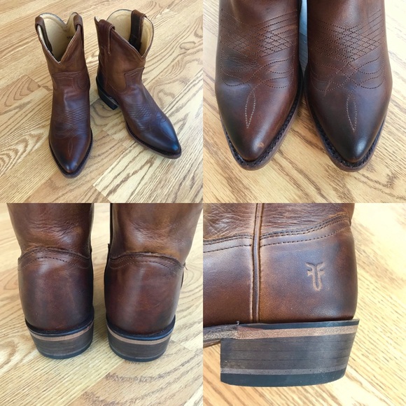 EUC FRYE Stitched Billy Short Cowboy Bootie 5.5 - Picture 4 of 8